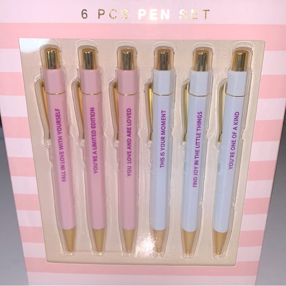 2/$20 6-Piece Inspirational Ink Pen Set - Picture 1 of 2